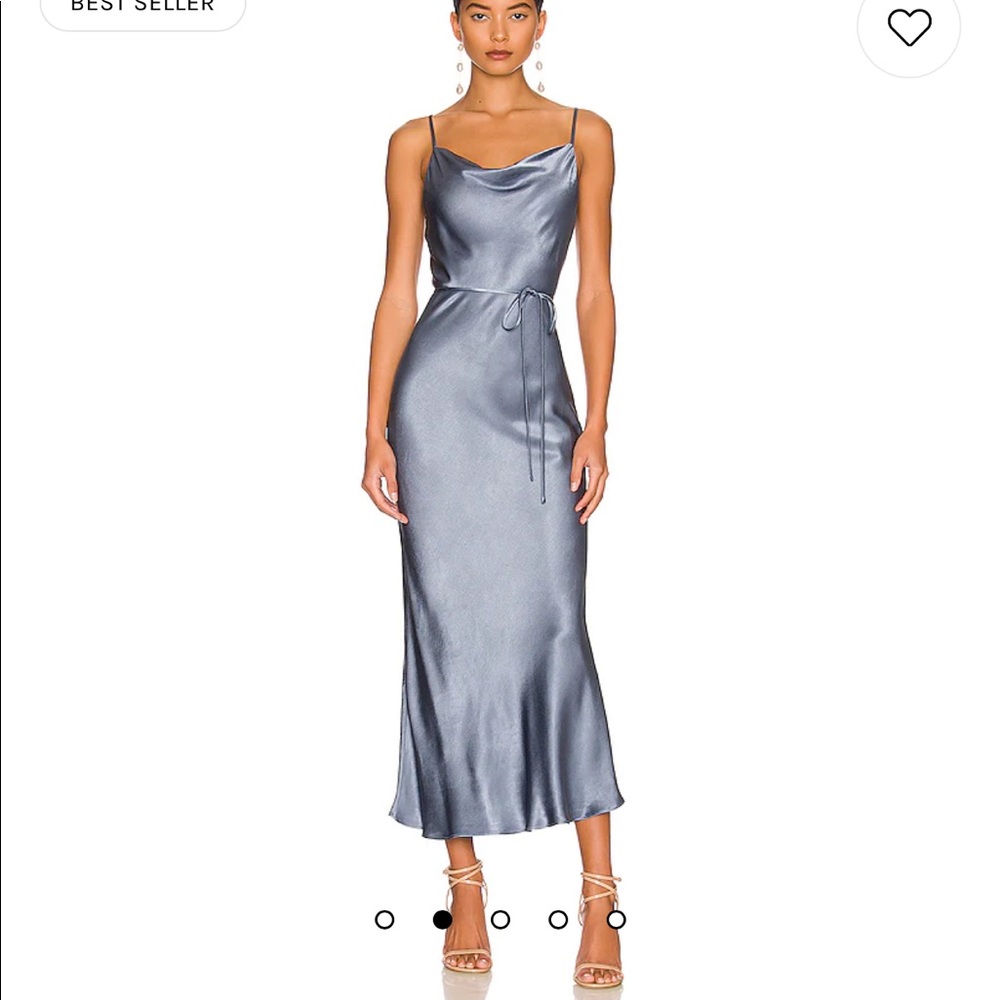Shona Joy La Lune Cowl Midi Dress in Blue Smoke- Size 2 NWT
